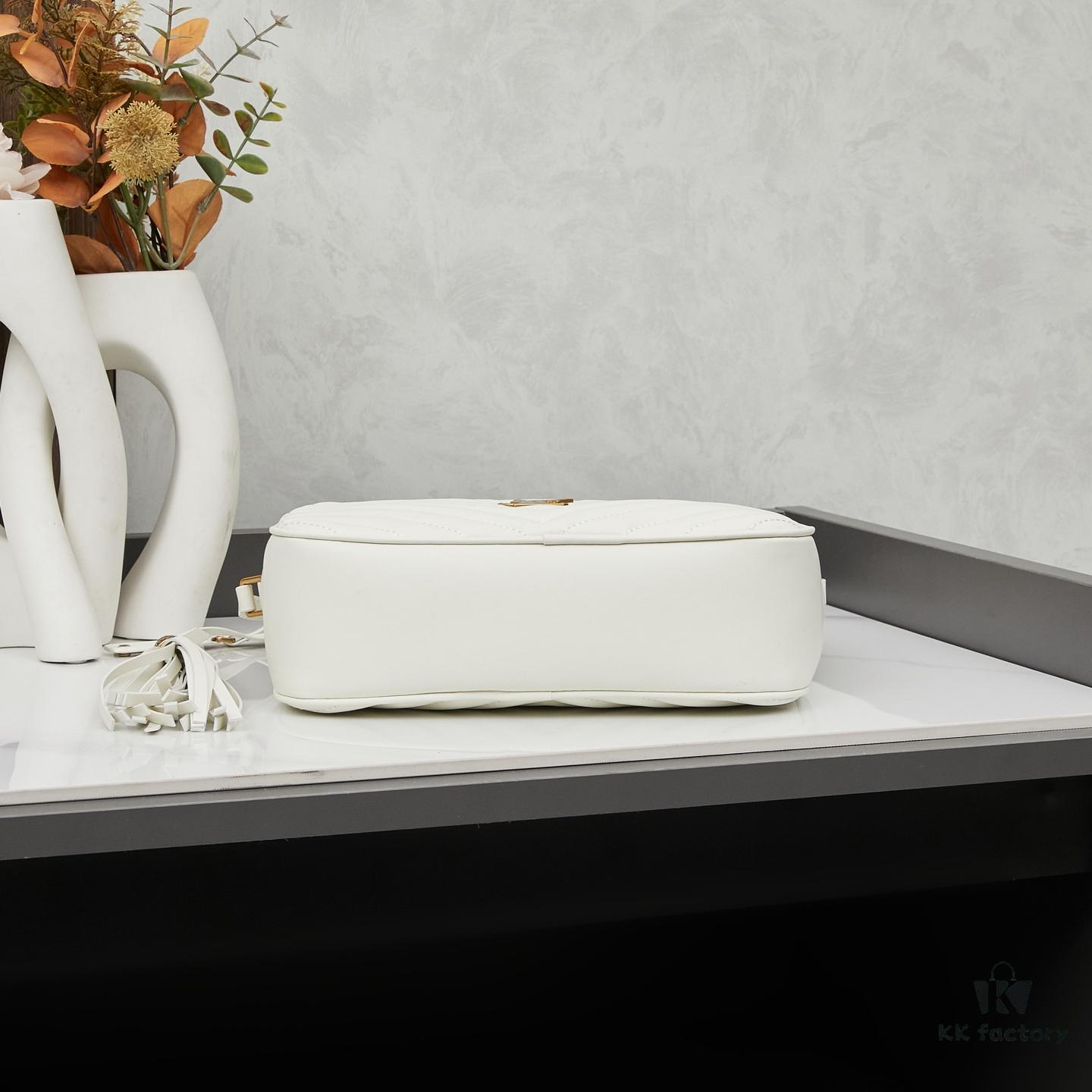 Upgraded LOU Quilted Genuine Leather Camera Bag MONOGRAM SAINT LAURENT Shoulder Bag with Box