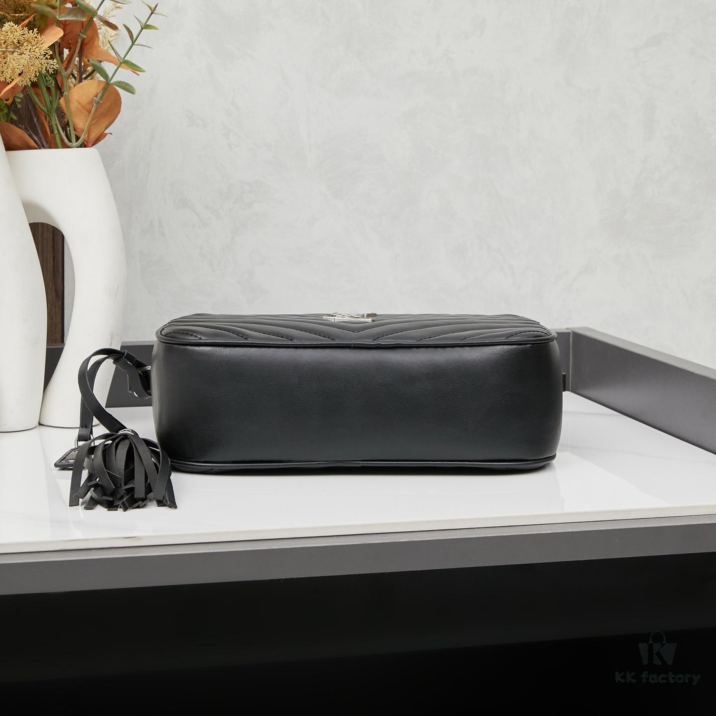 Upgraded LOU Quilted Genuine Leather Camera Bag MONOGRAM SAINT LAURENT Shoulder Bag with Box