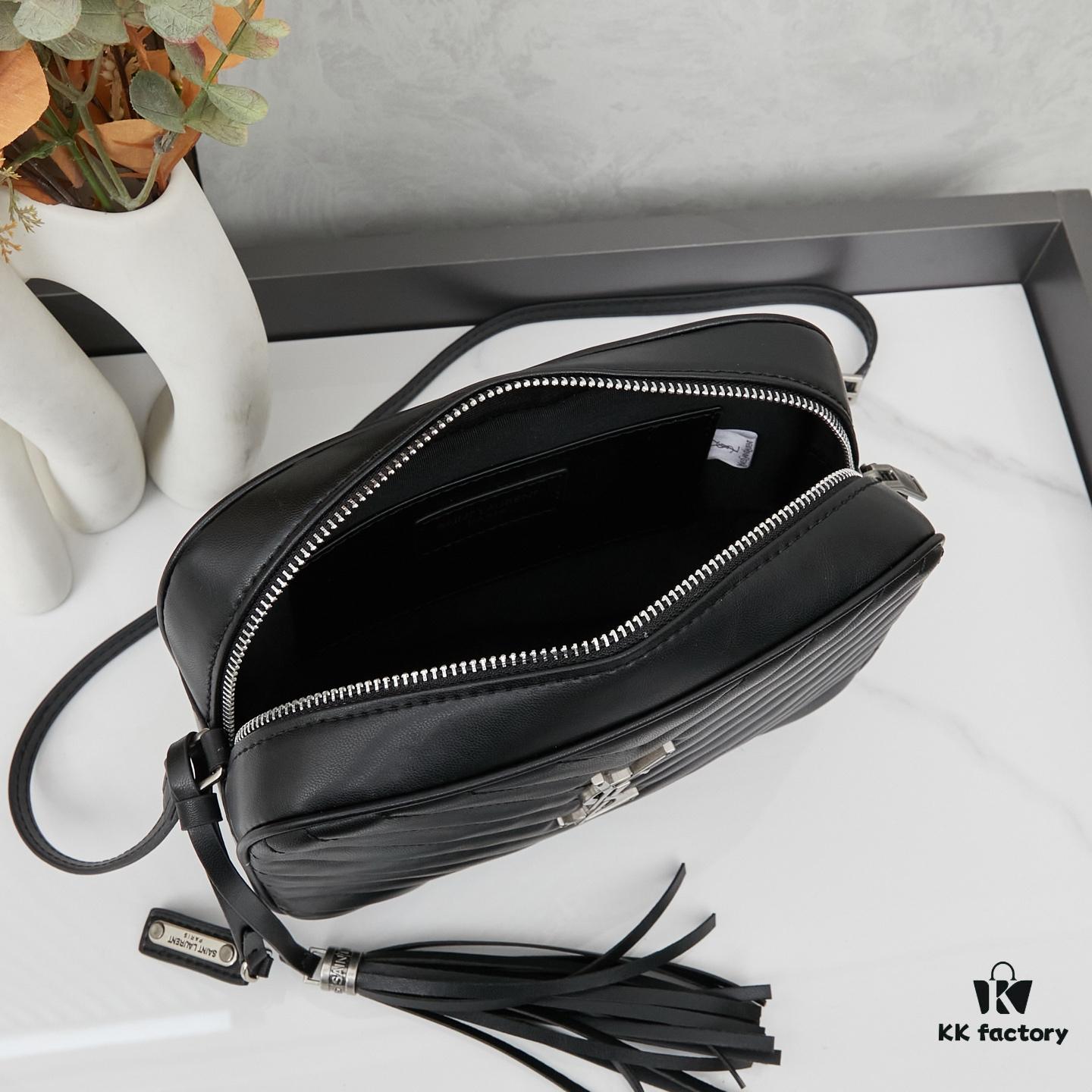 Upgraded LOU Quilted Genuine Leather Camera Bag MONOGRAM SAINT LAURENT Shoulder Bag with Box