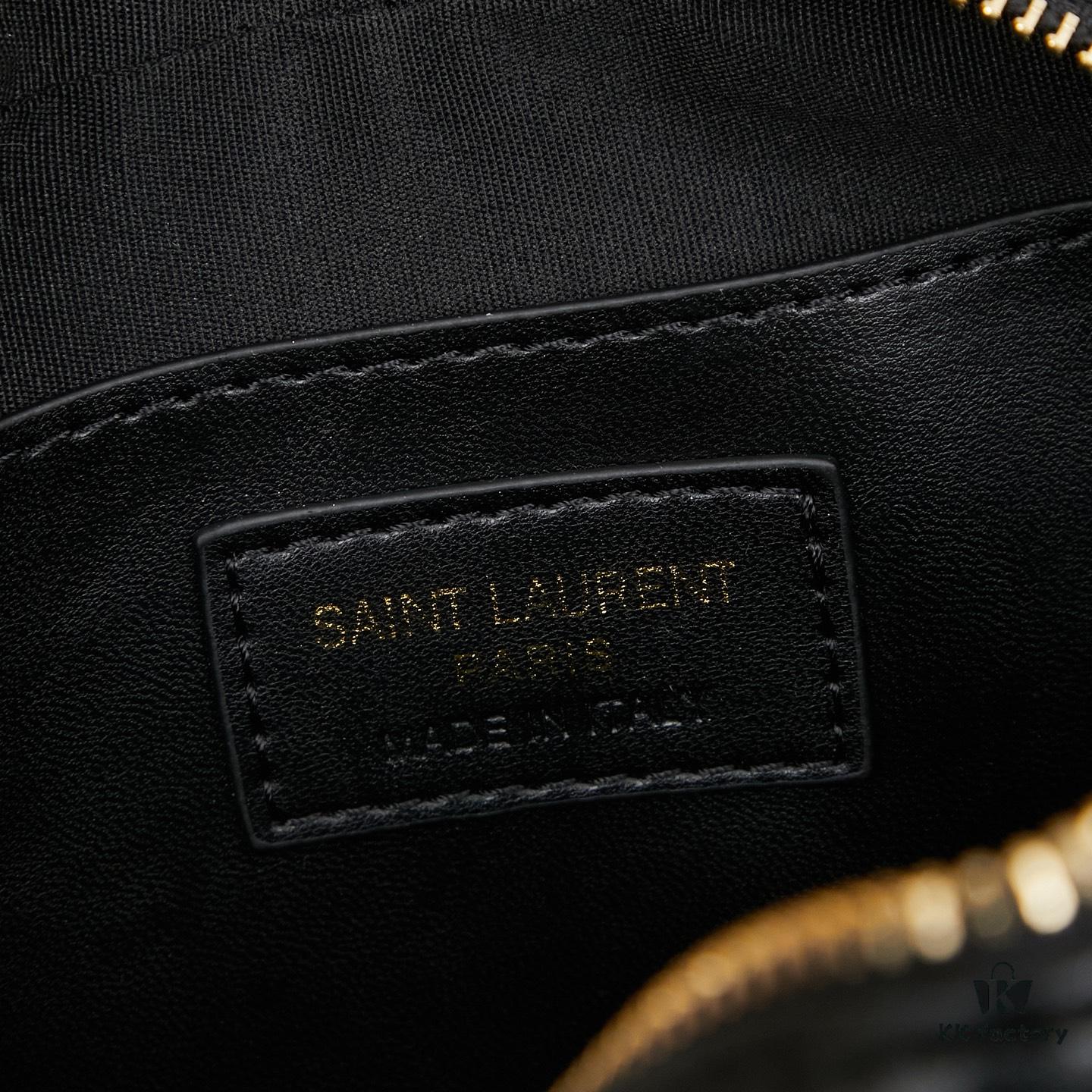 Upgraded LOU Quilted Genuine Leather Camera Bag MONOGRAM SAINT LAURENT Shoulder Bag with Box