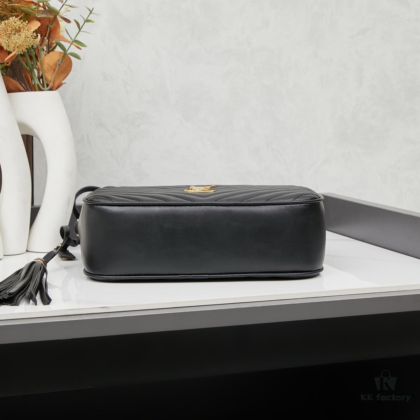 Upgraded LOU Quilted Genuine Leather Camera Bag MONOGRAM SAINT LAURENT Shoulder Bag with Box