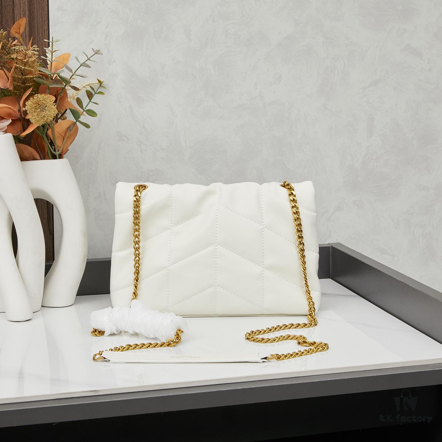 Upgraded Version with Box, Small Size YSL Loulou Puffer Pillow Cloud Bag Recommendation!