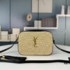 YSL Saint Laurent Calfskin Woven Camera Bag with Box