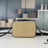 YSL Saint Laurent Calfskin Woven Camera Bag with Box