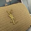 YSL Saint Laurent Calfskin Woven Camera Bag with Box