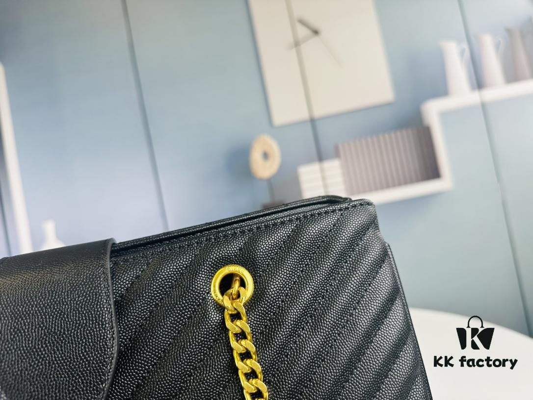 New Arrival with Box Bulk YSL Yves Saint Laurent Caviar Leather Large Tote Bag / Shopping Bag ||| [Black Caviar with Embroidered Thread]