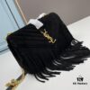 YSL Monogram College Saffiano Leather Fringe Messenger Bag