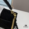 YSL Monogram College Saffiano Leather Fringe Messenger Bag