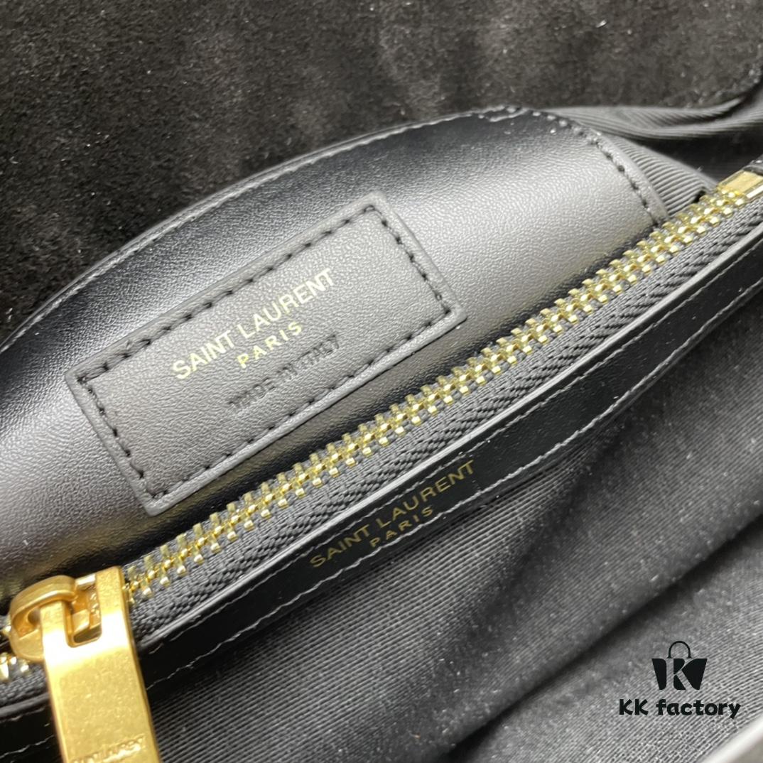 YSL Monogram College Saffiano Leather Fringe Messenger Bag