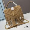 YSL Monogram College Saffiano Leather Fringe Crossbody Bag