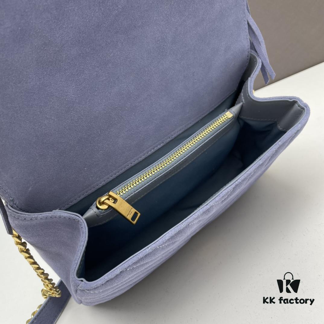 YSL Monogram College Saffiano Leather Fringe Crossbody Bag