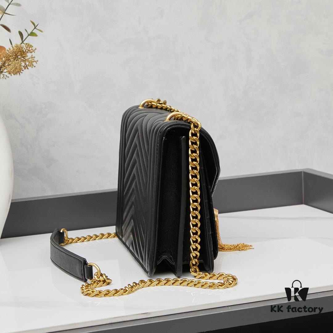 New Arrival with Box 💰 YSL LE MAILLON Quilted Lambskin Chain Bag