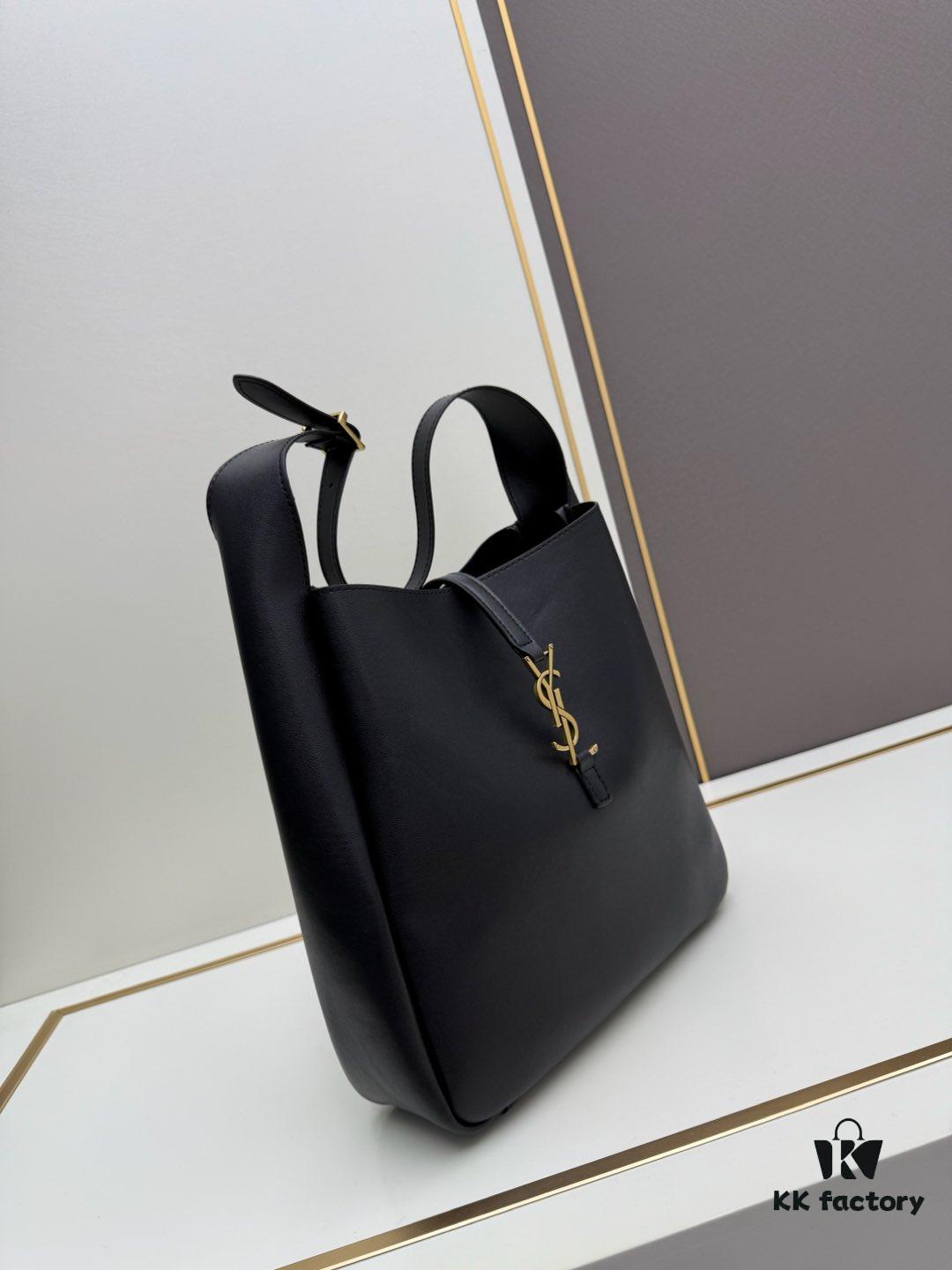 Large New YSL Underarm Bag, Soft and Stylish Calfskin, Spacious for Daily Use