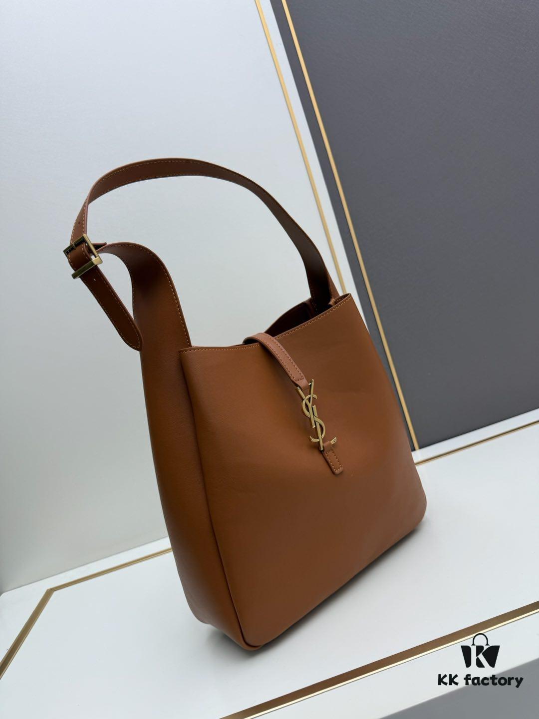 Large New YSL Underarm Bag, Soft and Stylish Calfskin Design with Spacious Capacity