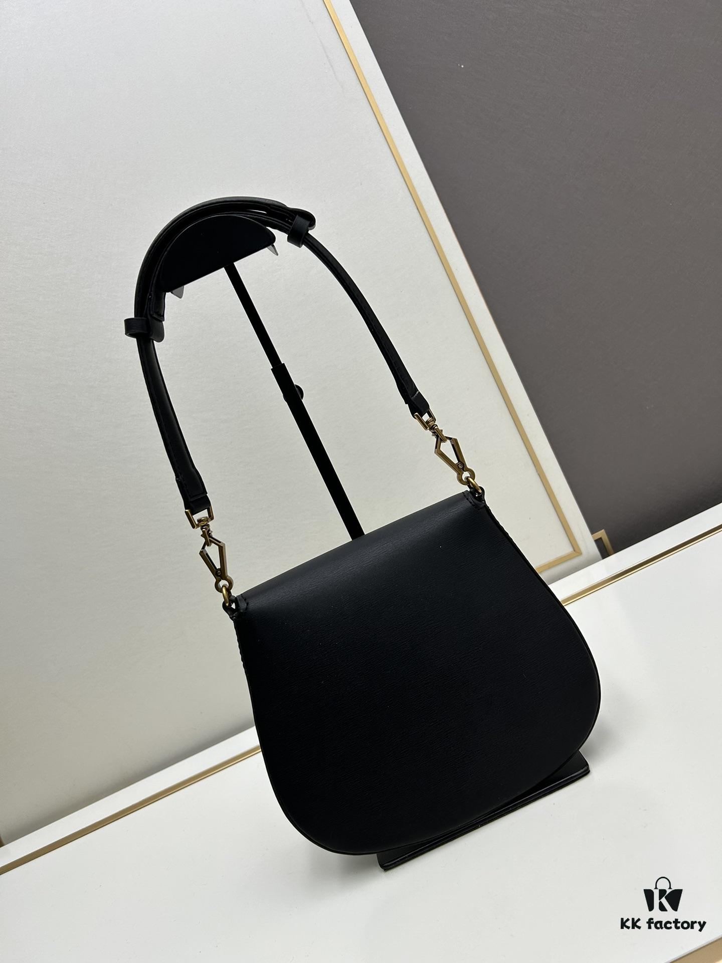 New Voltairé Box Style Bag – French Elegance with Adjustable Strap, Calfskin Shoulder/Saddle Bag