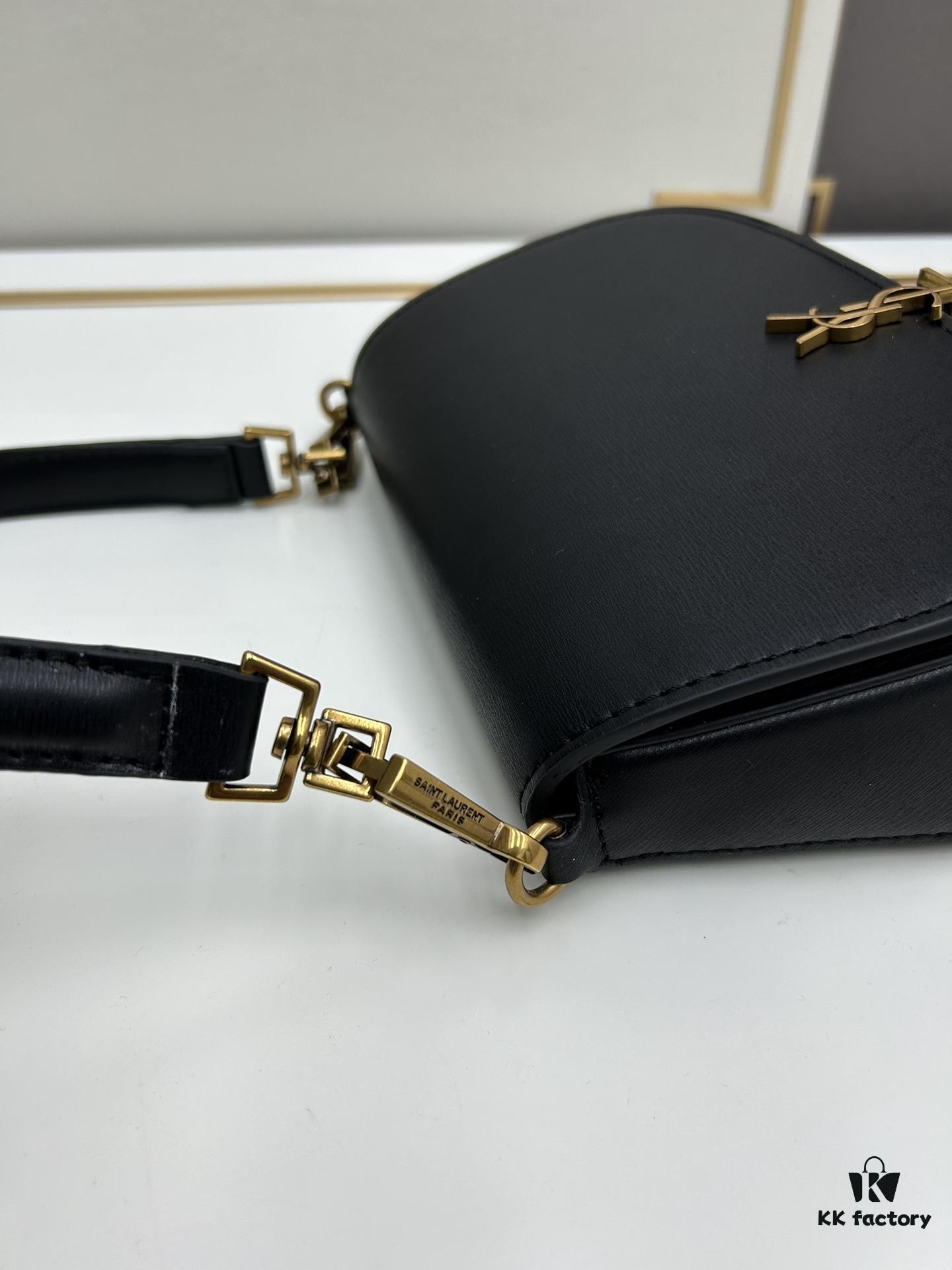 New Voltairé Box Style Bag – French Elegance with Adjustable Strap, Calfskin Shoulder/Saddle Bag