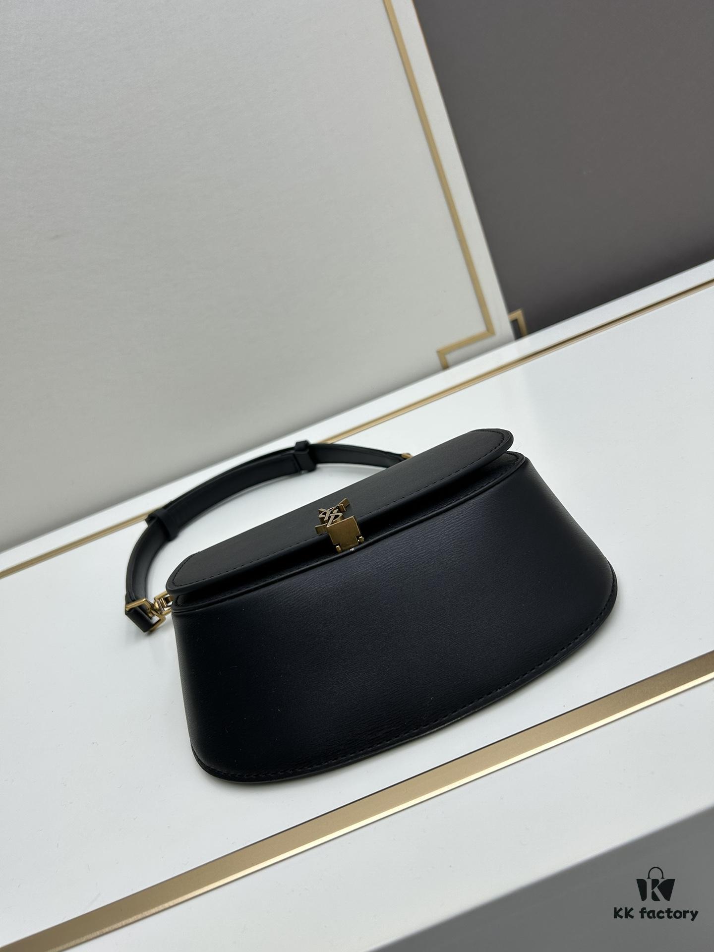 New Voltairé Box Style Bag – French Elegance with Adjustable Strap, Calfskin Shoulder/Saddle Bag
