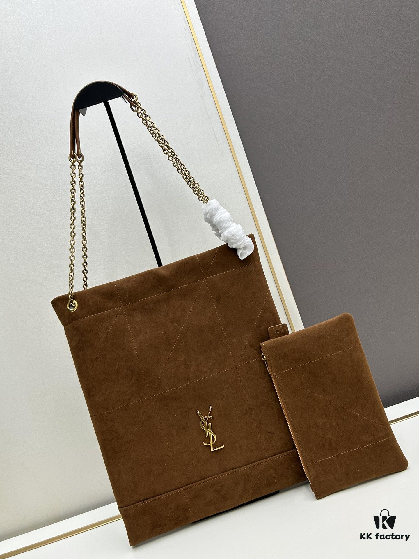 New Matte Suede YSL Jamie Bag with Box 💰YSL ||| I really don't want to call it a trash bag because it's simply too beautiful—definitely not trashy at all. Falling in love instantly upon wearing it.
