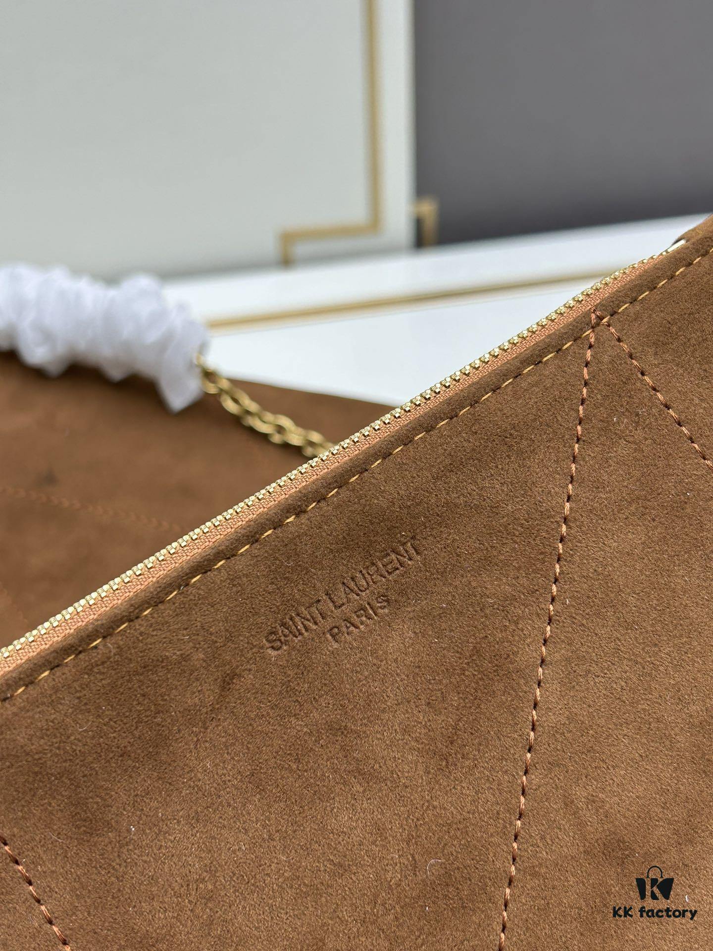 New Matte Suede YSL Jamie Bag with Box 💰YSL ||| I really don't want to call it a trash bag because it's simply too beautiful—definitely not trashy at all. Falling in love instantly upon wearing it.