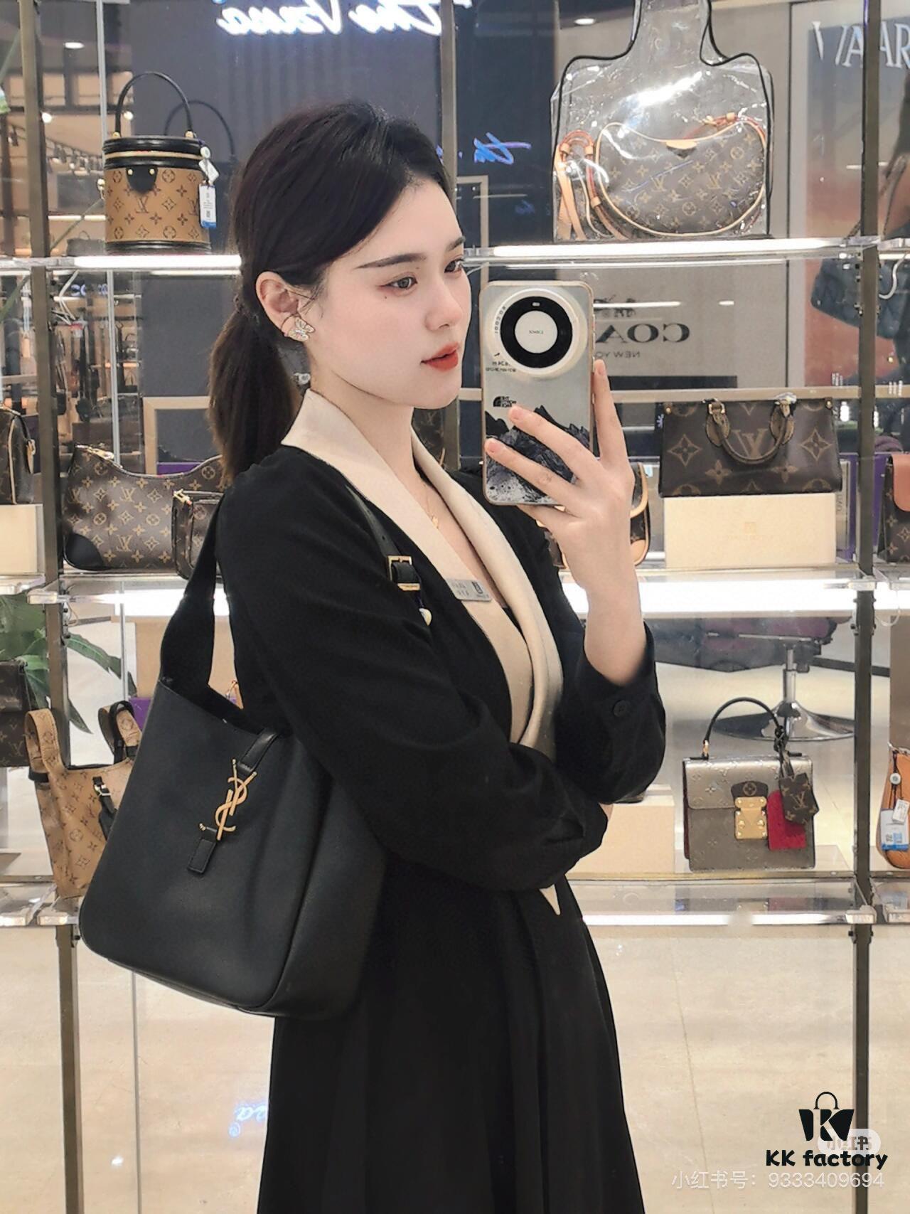 New YSL Shoulder Bag, Soft and Stylish in Black and Caramel