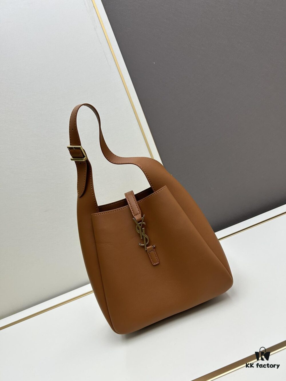 New YSL Shoulder Bag, Soft and Stylish in Black and Caramel