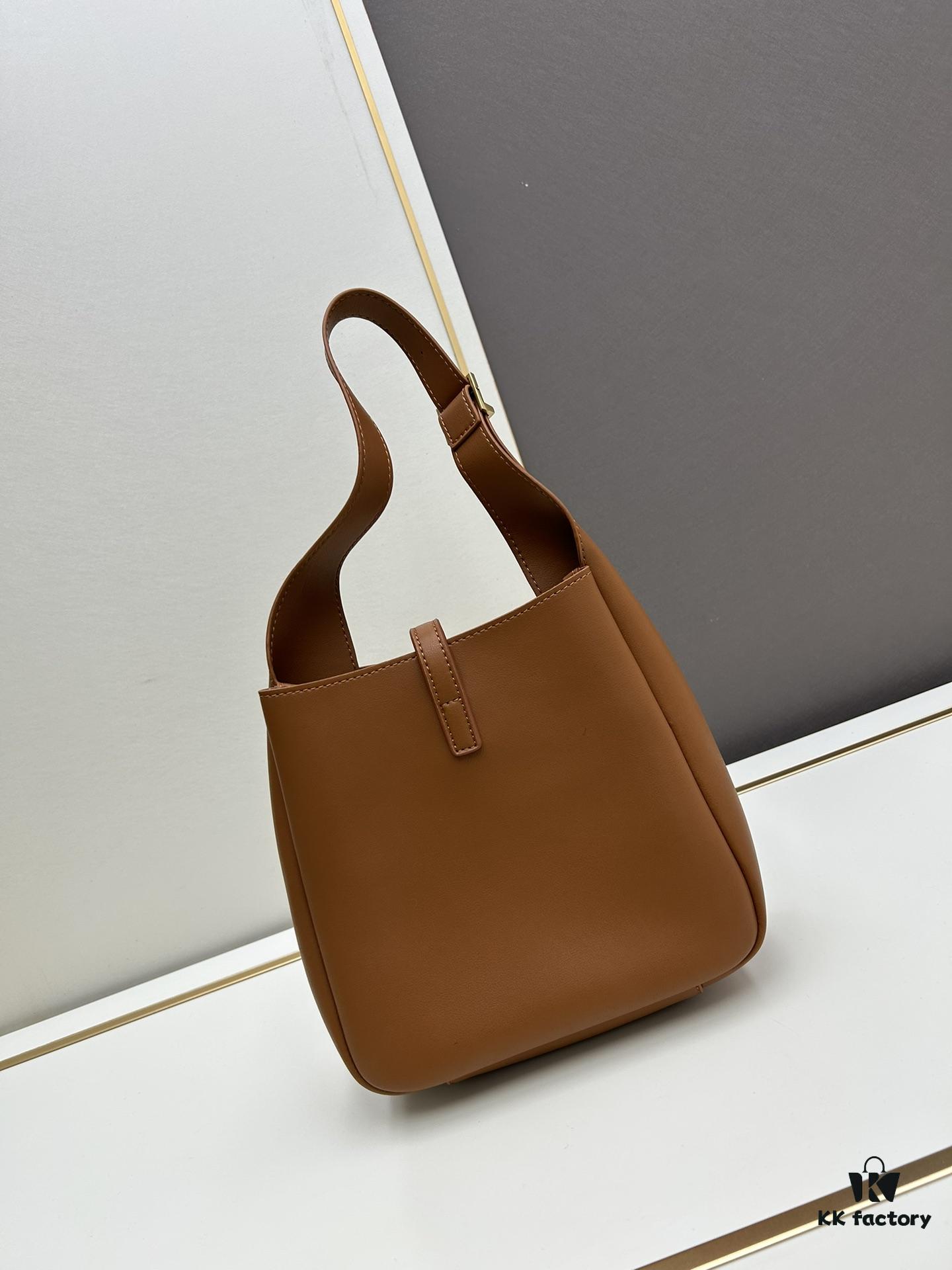 New YSL Shoulder Bag, Soft and Stylish in Black and Caramel