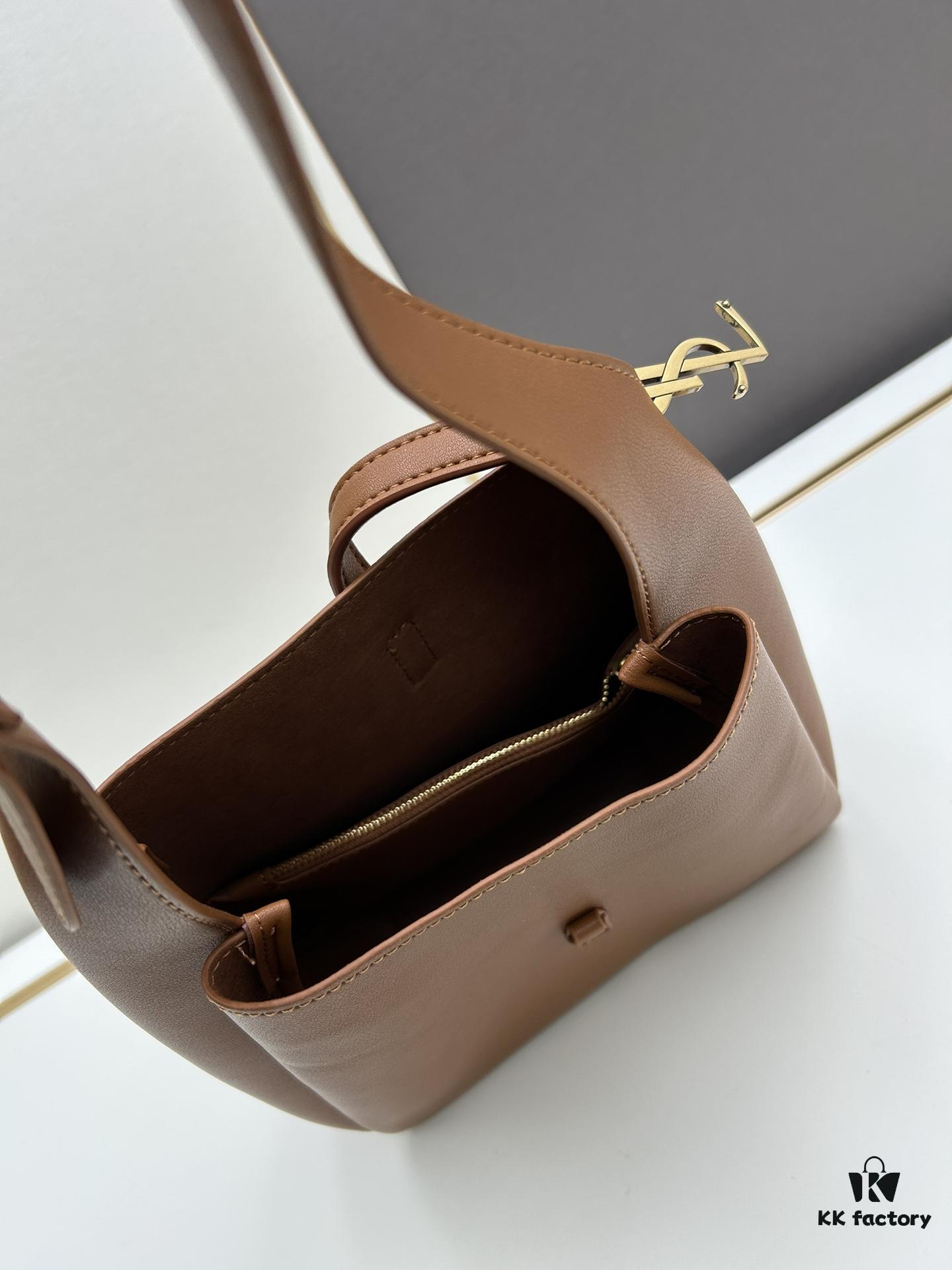 New YSL Shoulder Bag, Soft and Stylish in Black and Caramel