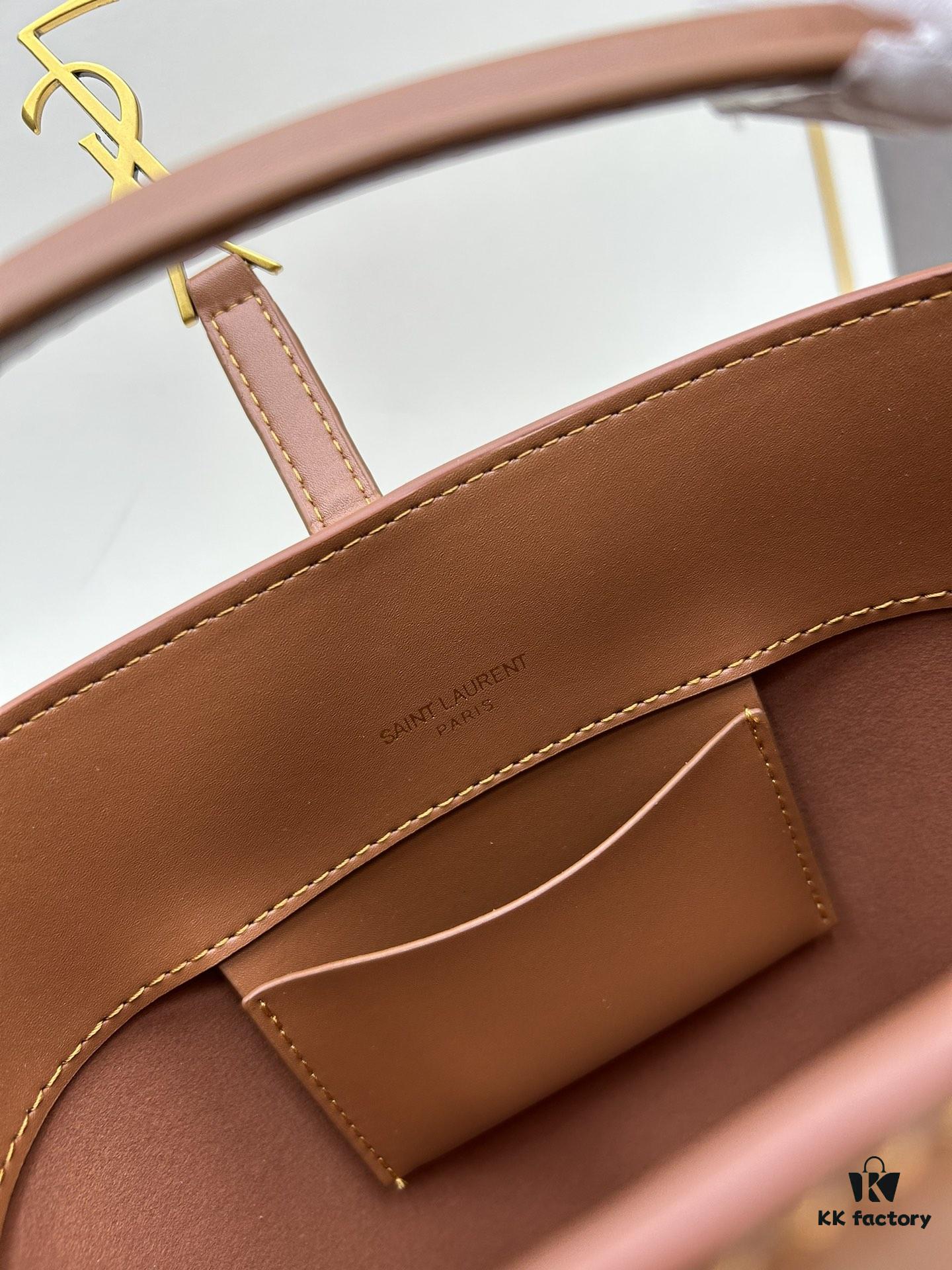 New Arrival Mini YSL Bucket Bag with Box - Authentic LE37 Black Gold Shiny Leather, Celebrity Style, Limited Stock