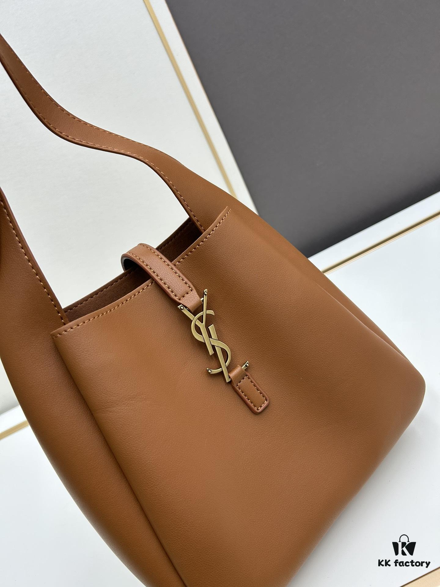 New YSL Shoulder Bag, Soft and Stylish in Black and Caramel