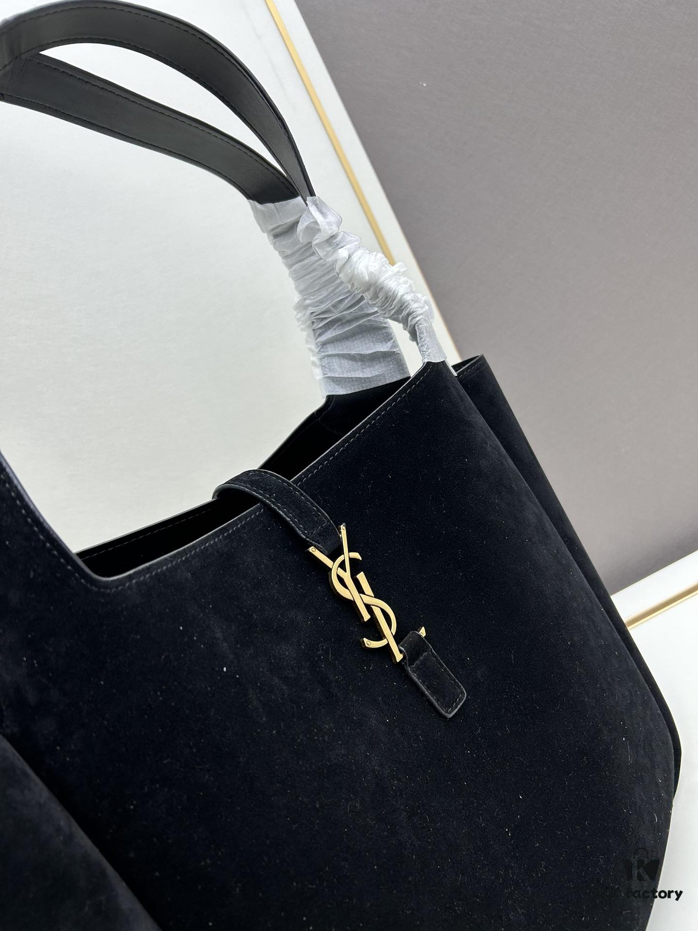 New Arrival with Box 💰 2024 Autumn/Winter Le Bea. Suede Gold Leaf BEA Tote Bag