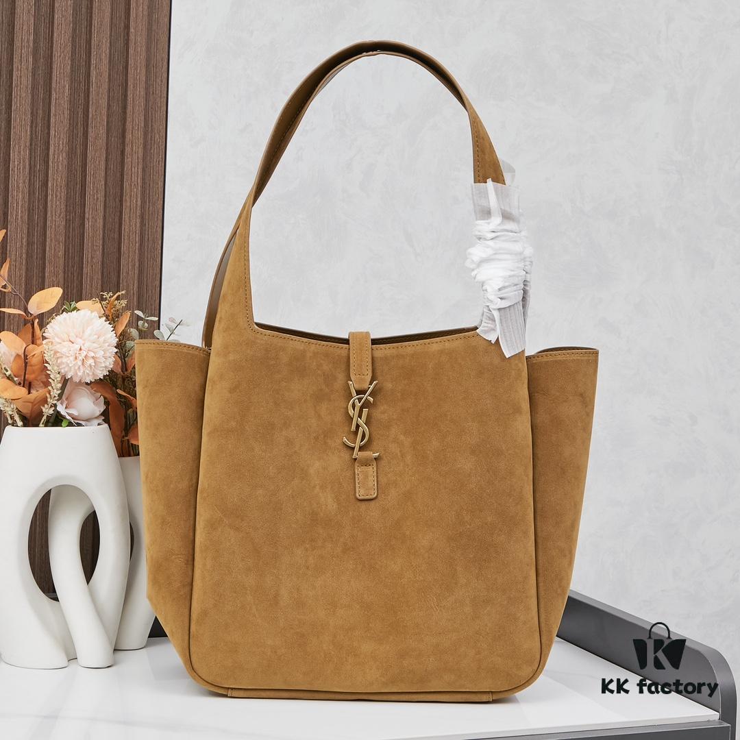 New Arrival with Box 💰 Autumn-Winter 2024 Le Bea. Suede Gold Leaf Color ||| BEA Tote Bag