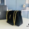 Large Size with Box 💰 YSL LOU LOU Suede Leather Chain Shoulder Bag ||| Loulou Black Brown Nubuck