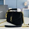 New Arrival with Box ||| Suede YSL Saint Laurent V-Logo Crossbody Bag