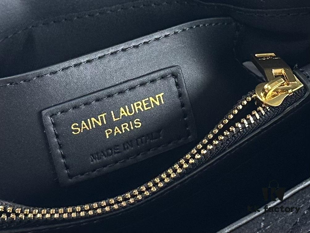 New Arrival with Box ||| Suede YSL Saint Laurent V-Logo Crossbody Bag