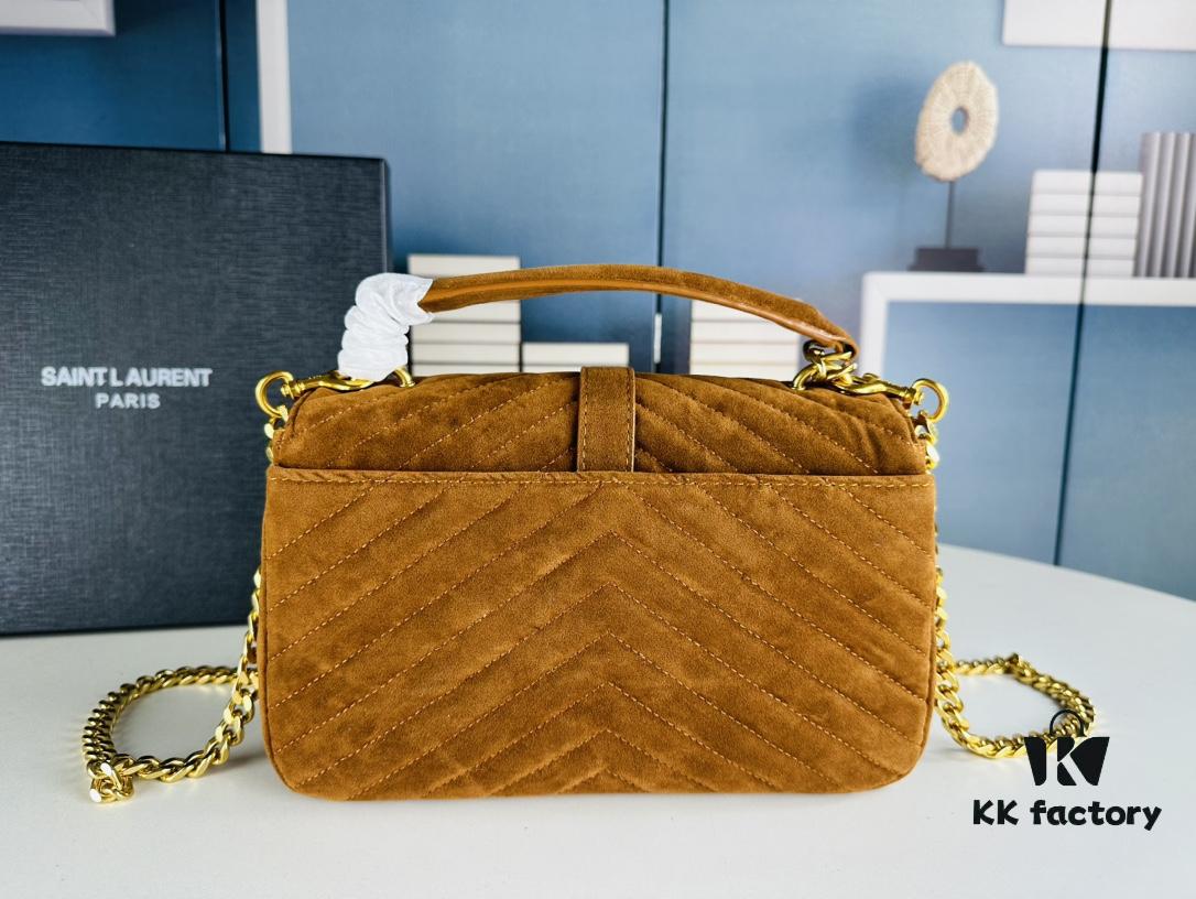 New Arrival with Box ||| Suede YSL Saint Laurent V-Logo Crossbody Bag