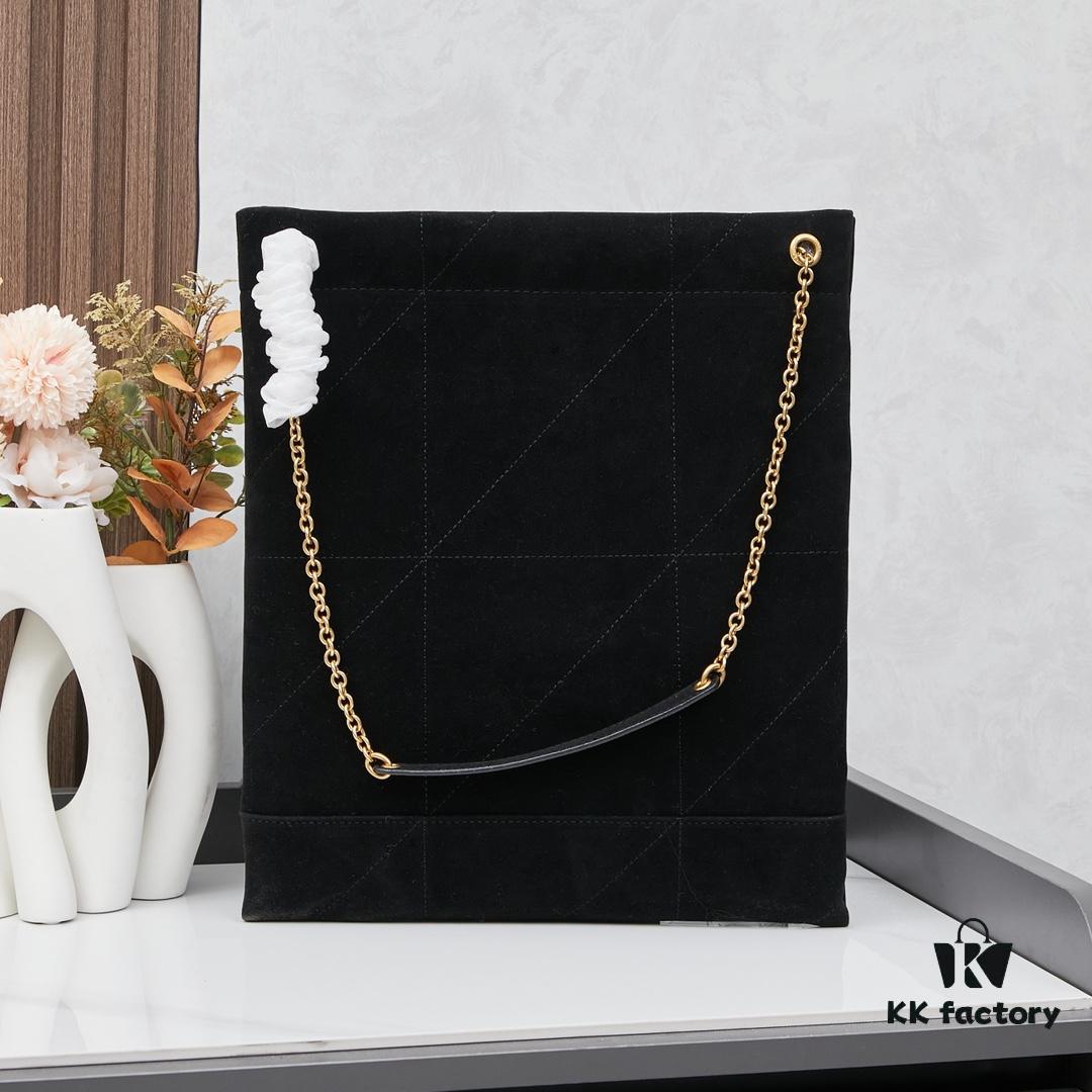 New Matte Cropped Leather Bag with Box 💰 YSL Jamie Tote