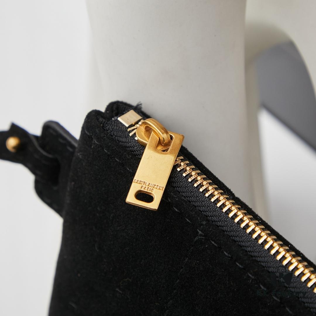 New Matte Cropped Leather Bag with Box 💰 YSL Jamie Tote