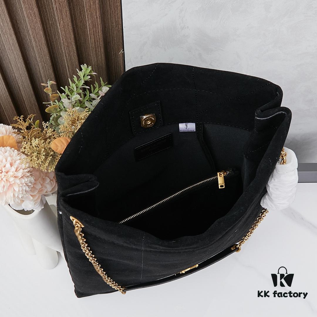 New Matte Cropped Leather Bag with Box 💰 YSL Jamie Tote