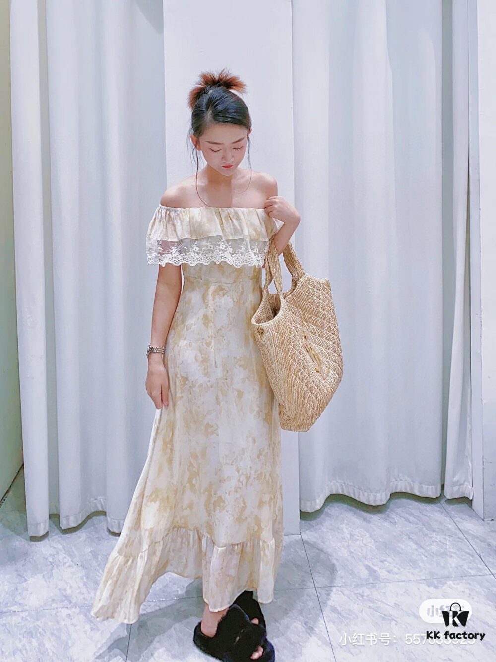 New YSL Oversized Logo Quilted Tote Bag