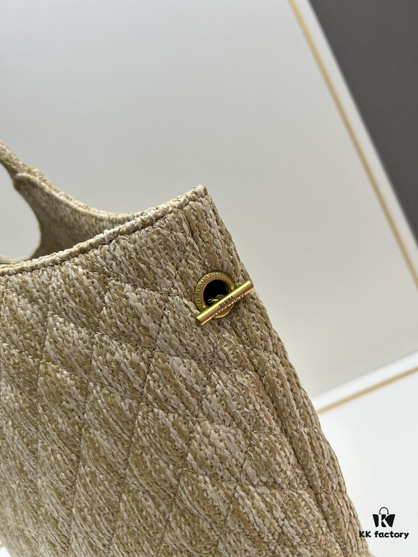 New YSL Oversized Logo Quilted Tote Bag