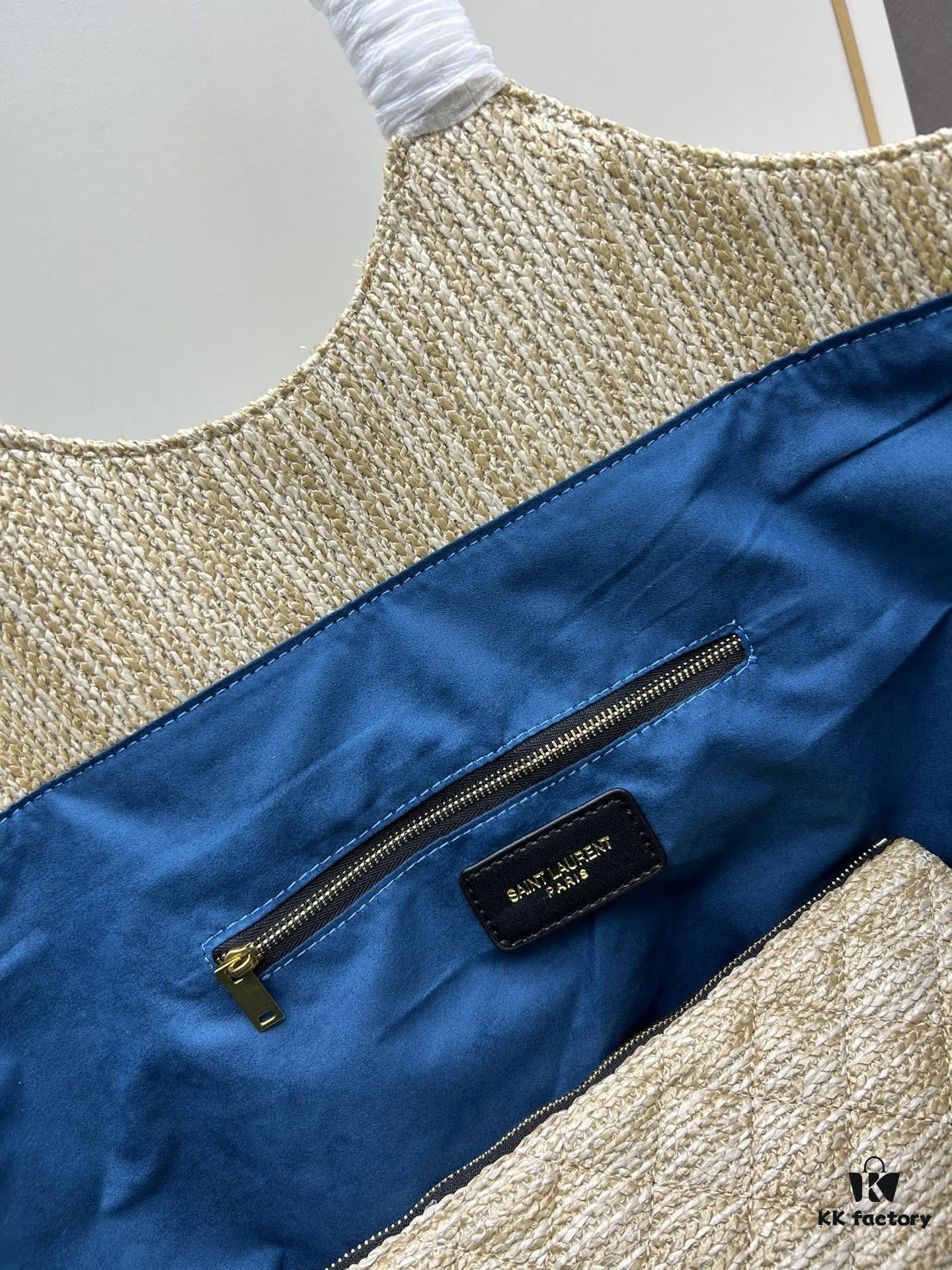 New YSL Oversized Logo Quilted Tote Bag