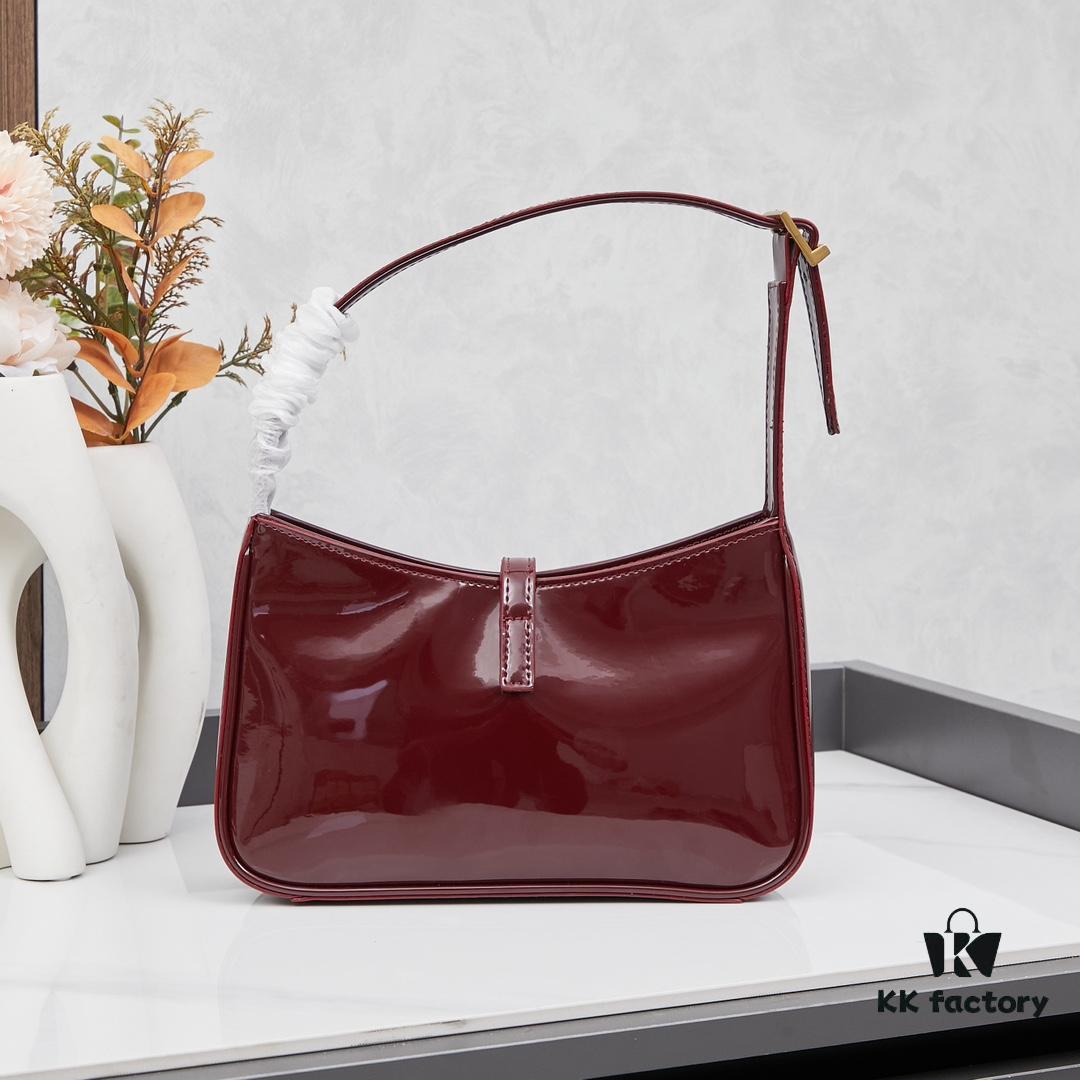 YSL Saint Laurent Hobo Bag in Patent Leather with Box