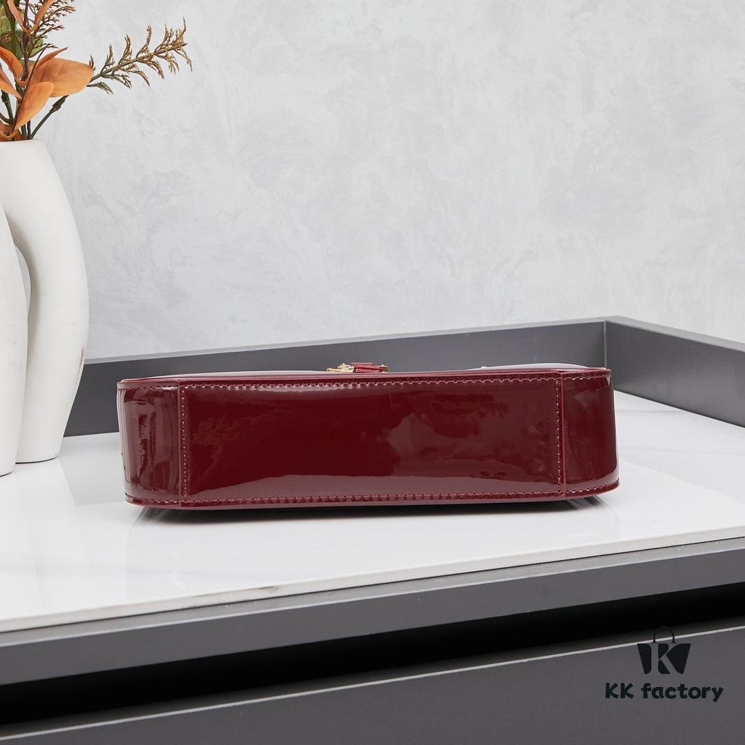 YSL Saint Laurent Hobo Bag in Patent Leather with Box