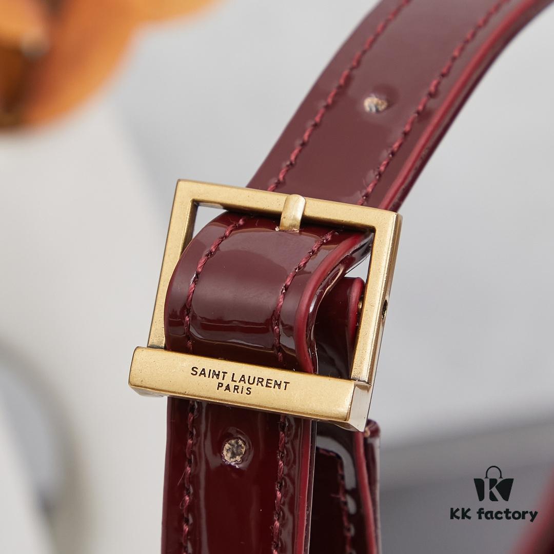 YSL Saint Laurent Hobo Bag in Patent Leather with Box