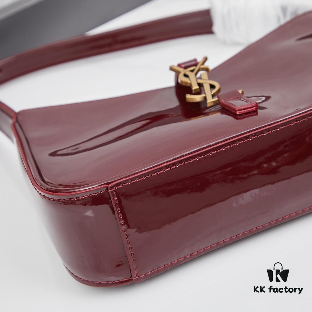 YSL Saint Laurent Hobo Bag in Patent Leather with Box