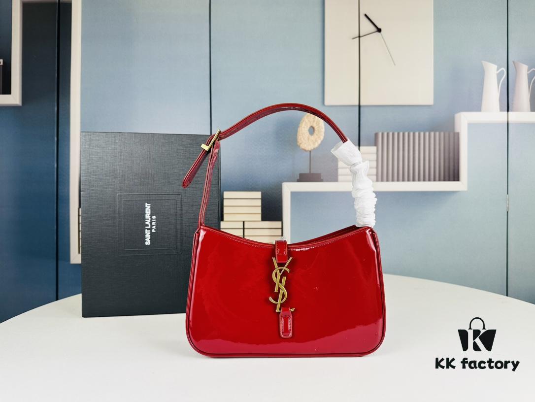 YSL Saint Laurent Hobo Bag in Patent Leather with Box