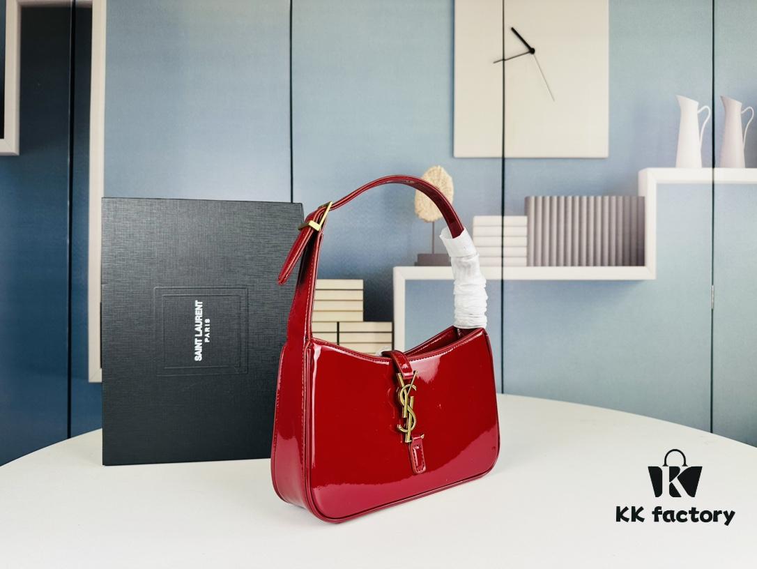 YSL Saint Laurent Hobo Bag in Patent Leather with Box