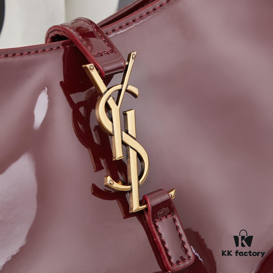 YSL Saint Laurent Hobo Bag in Patent Leather with Box