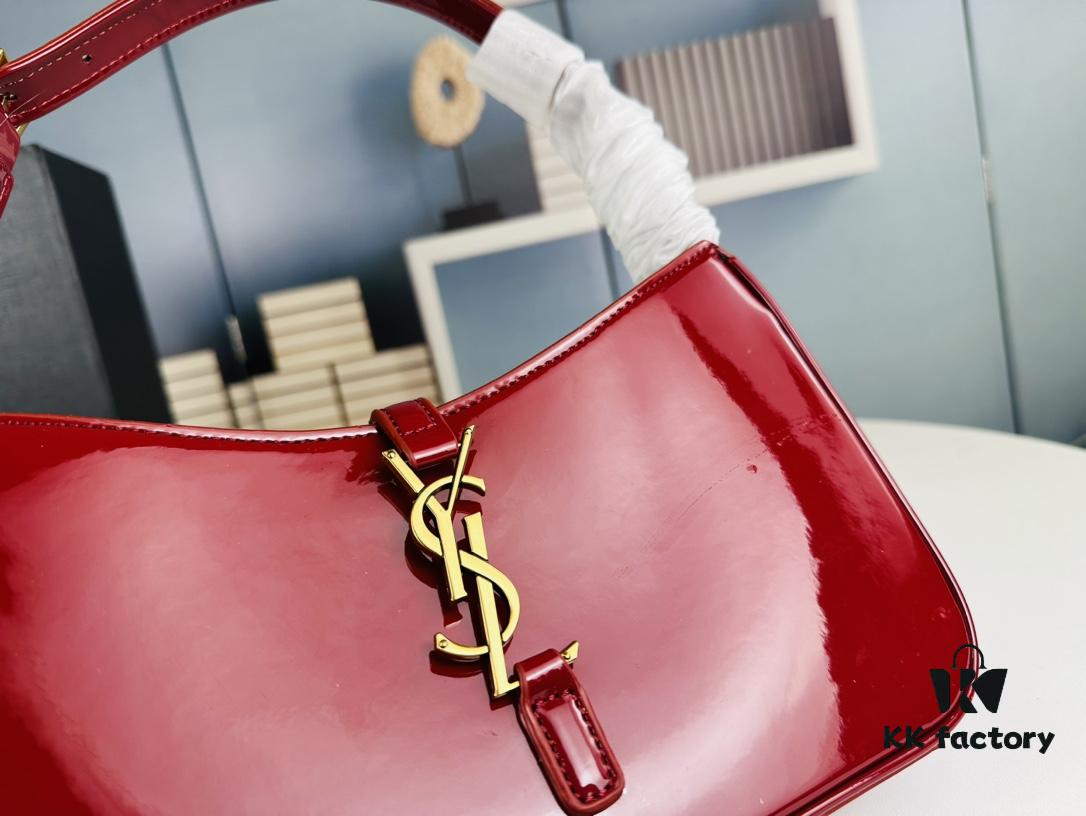 YSL Saint Laurent Hobo Bag in Patent Leather with Box