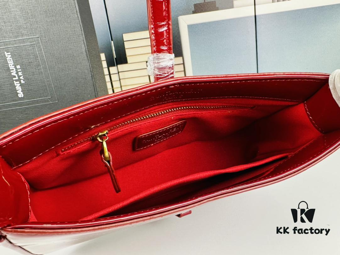 YSL Saint Laurent Hobo Bag in Patent Leather with Box